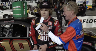 Max Reaves’ Victory Lane interview at Five Flags Speedway